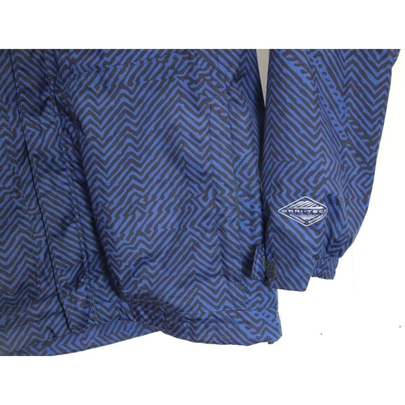 Columbia Jacket Mens Medium Blue Striped Omni‎ Heat Omni Tech Interchange Hooded - Picture 2 of 9